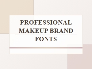 Professional Makeup Brand Font Styles
