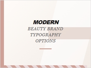 Modern Beauty Brand Typography Options